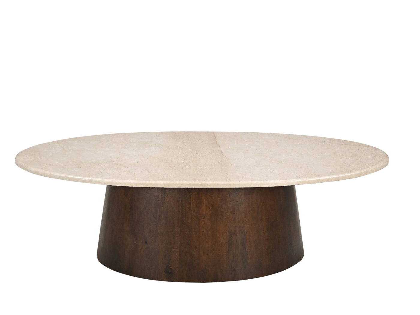 Livingfurn - Salontafel Beige Marmer - 120x65x36cm - Bottecino