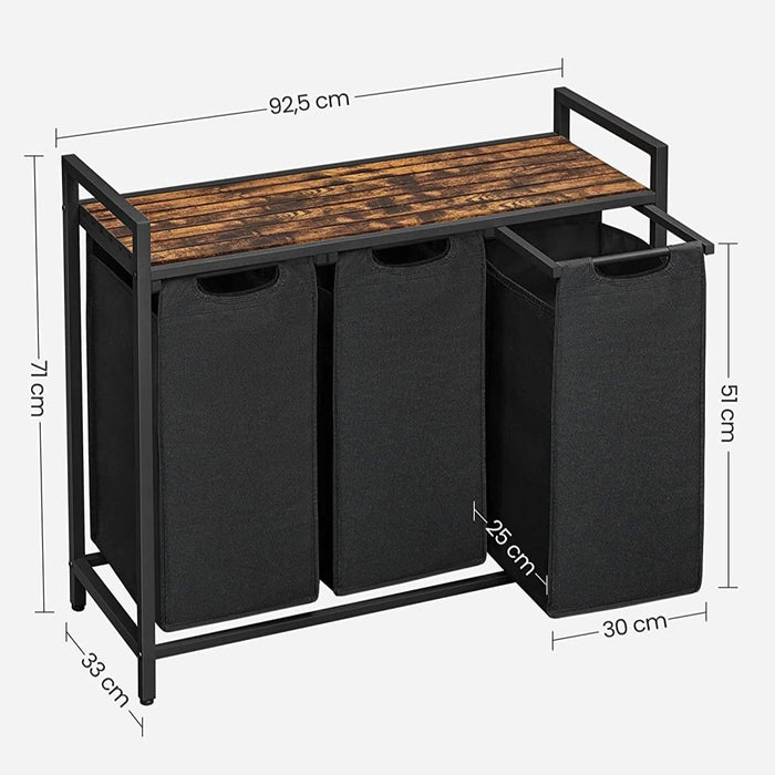 Calicosy - Wasmand met 3 compartimenten - B92,5 x H72 cm