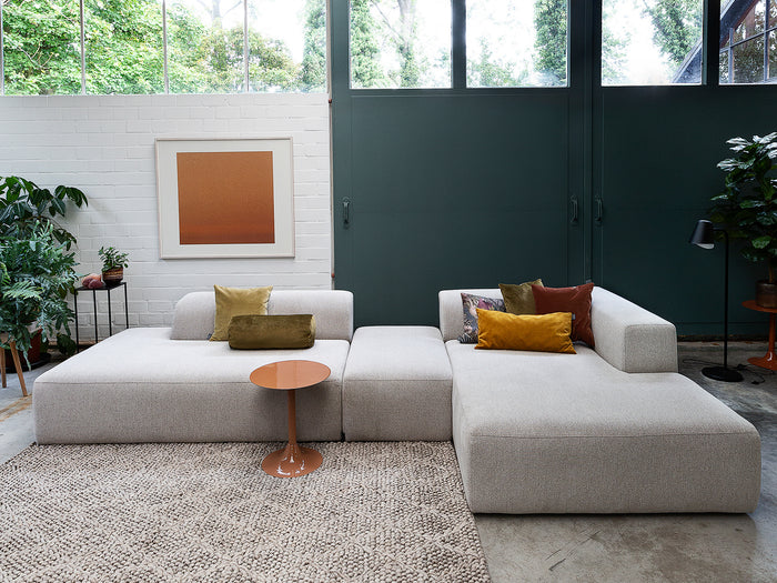 4x6 SOFA modulaire hoekbank I rechts X6 beige