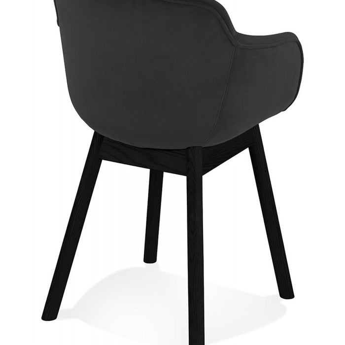 ALTEREGO FRIDA Stoel met armleuningen - Zwart