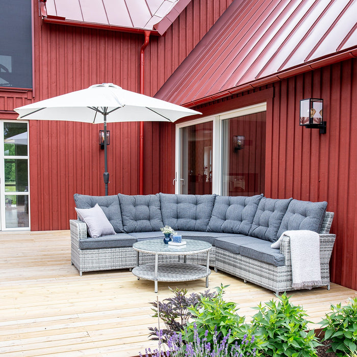 Nest outdoor Brandon Verstelbare Parasol Wit Ø 300 cm