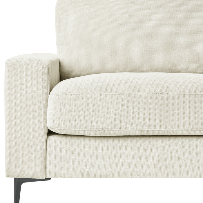 Beliani - MALOY - Hoekbank - Gebroken wit - Linkszijdig - Polyester