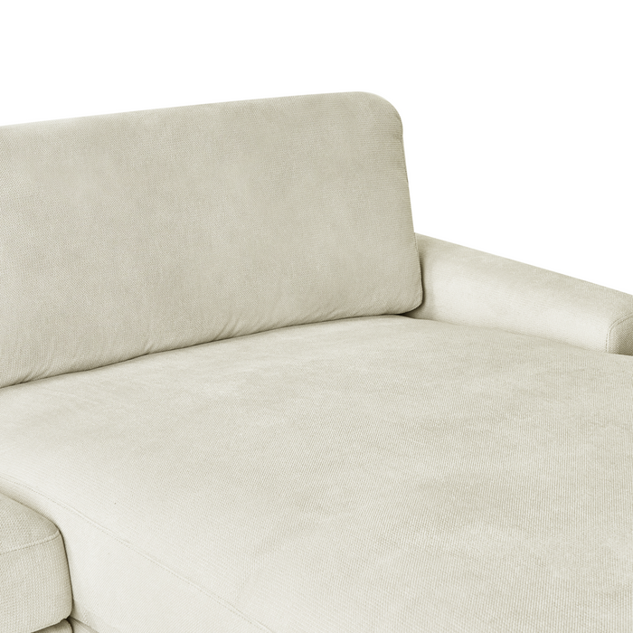 Beliani - MALOY - Hoekbank - Gebroken wit - Linkszijdig - Polyester