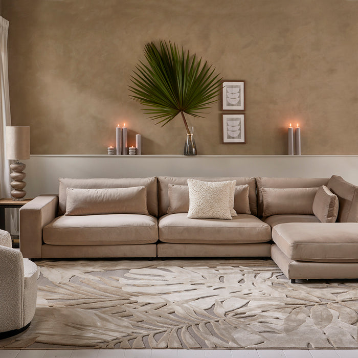 Rivièra Maison - Handgemaakt Palmera Vloerkleed in Crème van 100% Decolan 230x160 cm