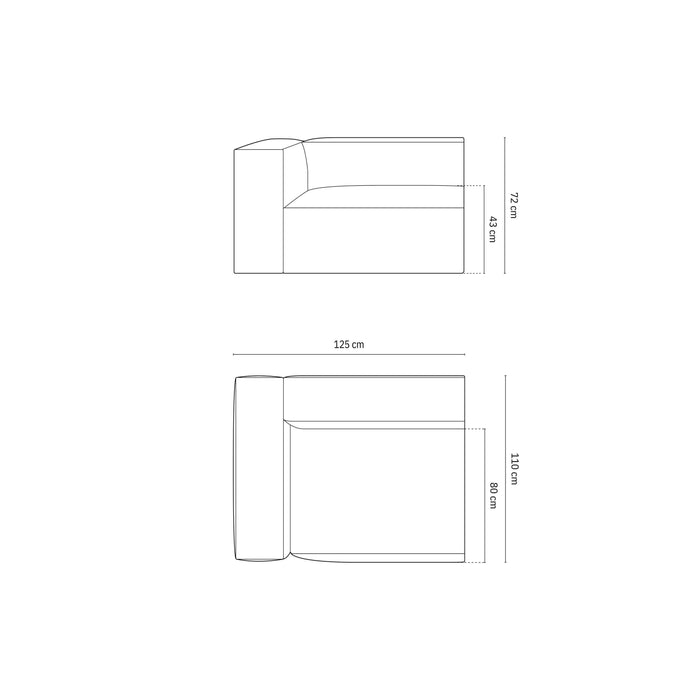 Micadoni Hoekdeel Nuria links bouclé