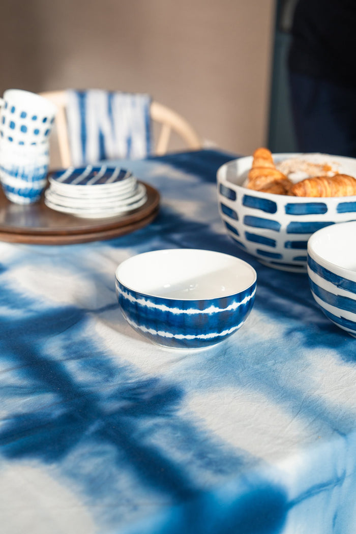 vtwonen Tie-Dye Kommen - Ronde schaaltjes - Serviesset van 4 - 15cm