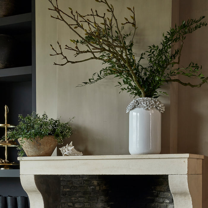 Riviera Maison Vaas Wit - Flourishing Bloemenvaas - Keramiek