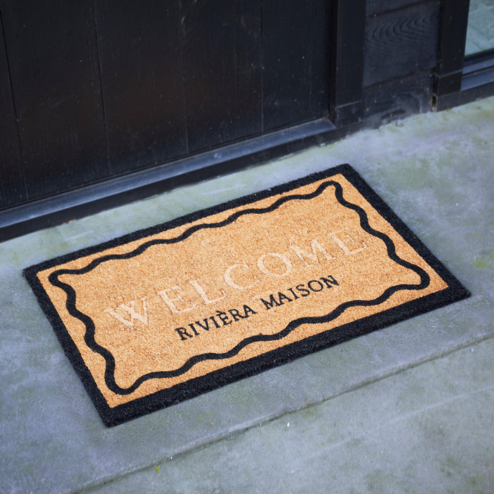 Riviera Maison Deurmat Bruin - Wavy Voetmat - Kokos