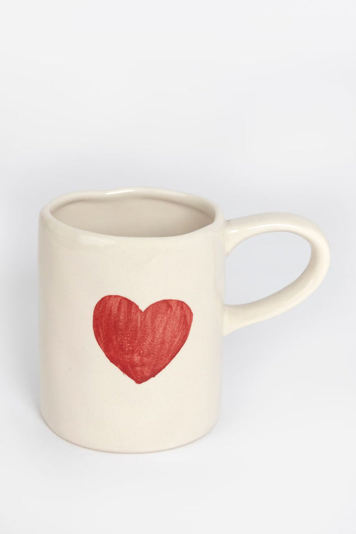 Sissy-Boy Beige mok met rood hart