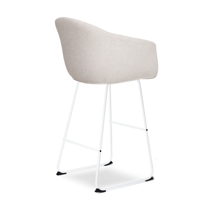 Nolon Nino-Otis Barkruk Beige - met Armleuning - Wit - 65 cm