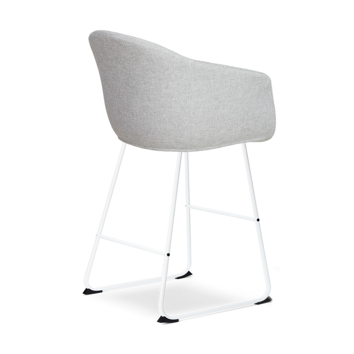 Nolon Nino-Otis Barkruk Lichtgrijs - met Armleuning - Wit - 65 cm