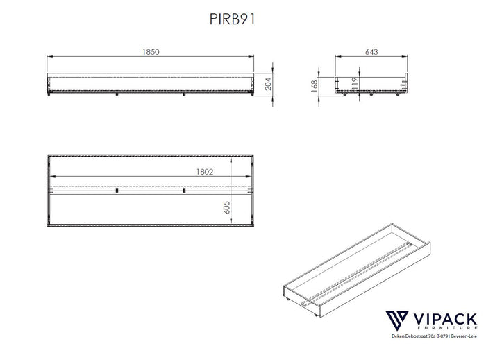 LUCEVI - Pino Scott Lade voor Kajuitbed - Wit