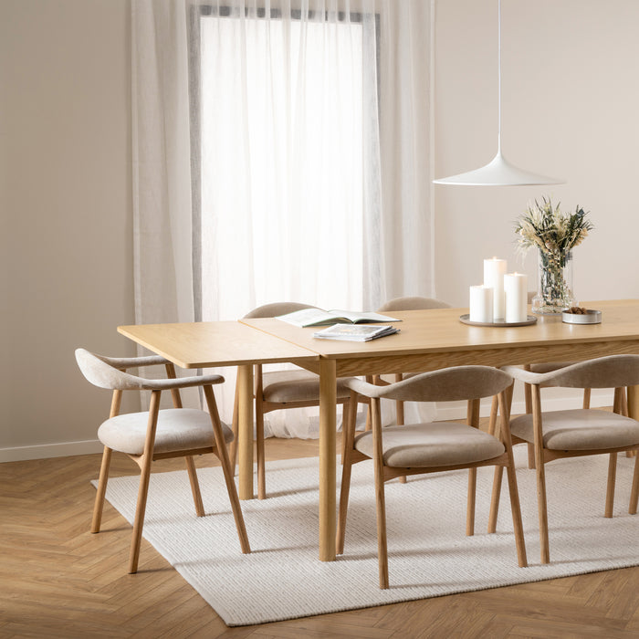 by fonQ Nordic Eetkamerstoel - Eikenhout - Beige