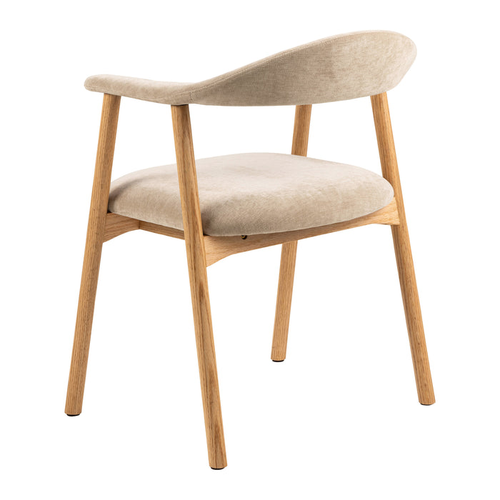 by fonQ Nordic Eetkamerstoel - Eikenhout - Beige