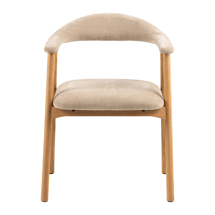 by fonQ Nordic Eetkamerstoel - Eikenhout - Beige