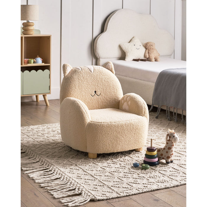 Beliani - ZOAR - Kinderfauteuil - Beige - Bouclé