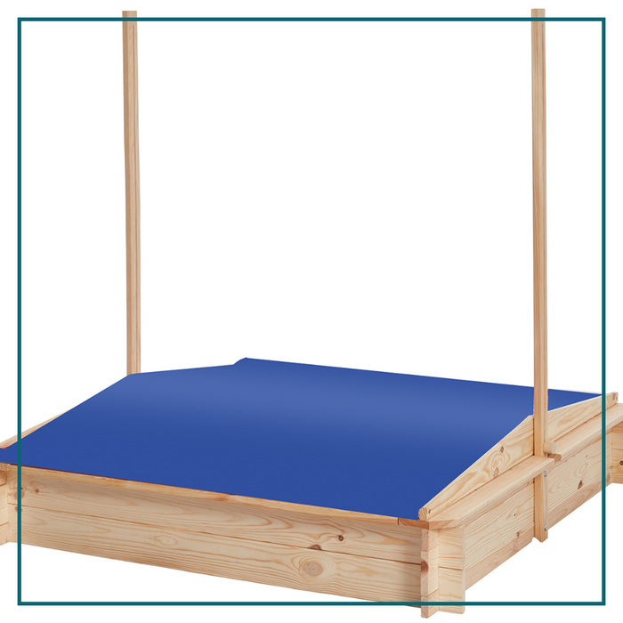 HIXA Afsluitbare Zandbak voor Kinderen met Overkapping Deksel Hout...