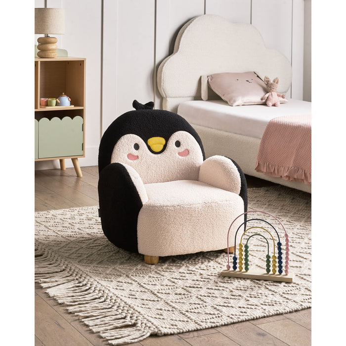 Beliani - FYN - Kinderfauteuil - Zwart - Bouclé