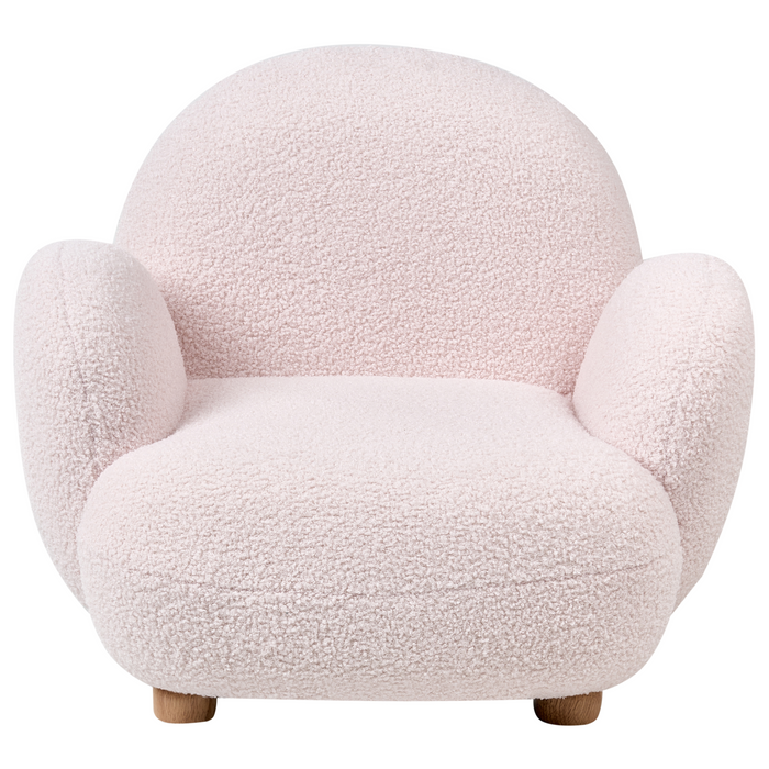Beliani - HEM - Kinderfauteuil - Pastelroze - Bouclé