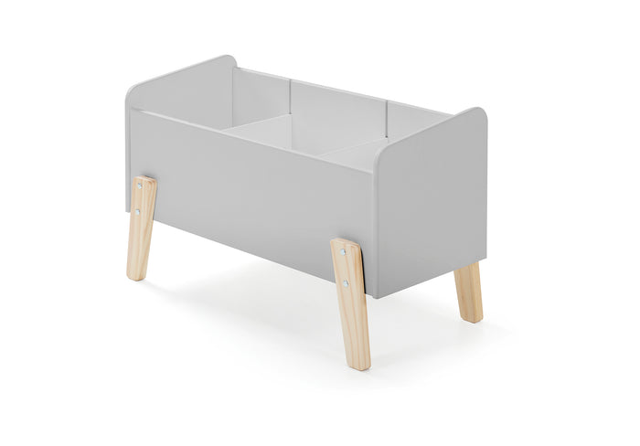 LUCEVI - Kiddy Speelkoffer - Speelgoedkist - Hout - Grijs - 80x39x48cm