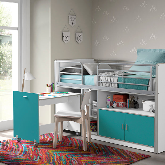 LUCEVI - Bonny 91 Halfhoogslaper 90x200cm - Turquoise