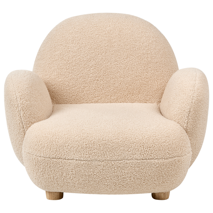 Beliani - HEM - Kinderfauteuil - Beige - Bouclé