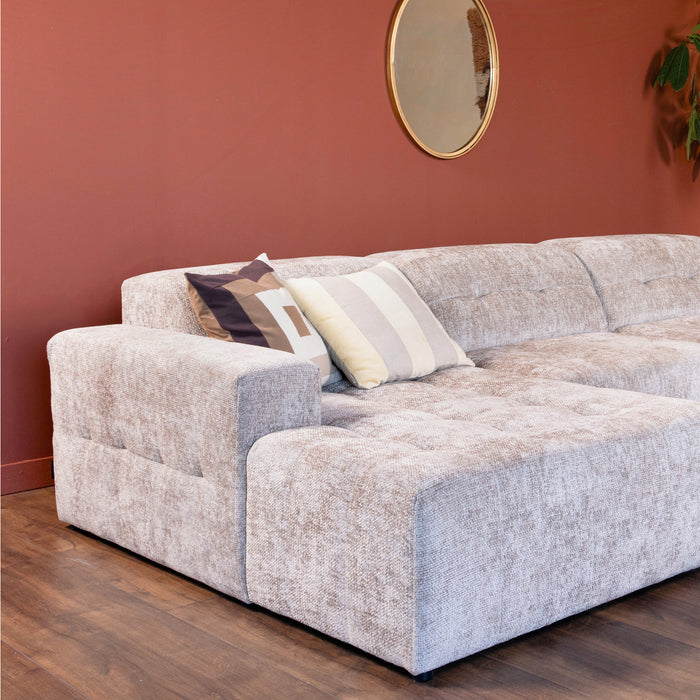 Cosmopolitan Design Chicago U-bank - Hoek Rechts - Chenille - Lichtbeige