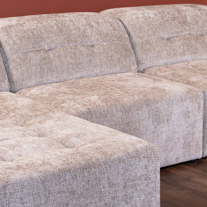 Cosmopolitan Design Chicago U-bank - Hoek Rechts - Chenille - Lichtbeige