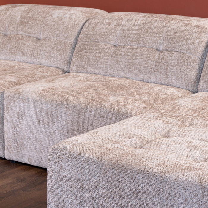 Cosmopolitan Design Chicago U-bank - Chenille - Lichtbeige