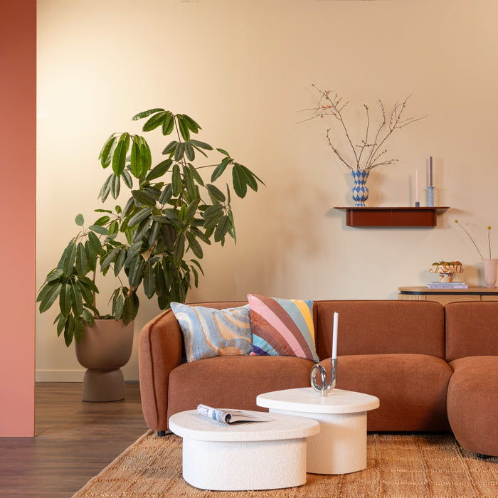 HKliving Striped Velvet Sierkussen 45 x 45 cm - Eventide