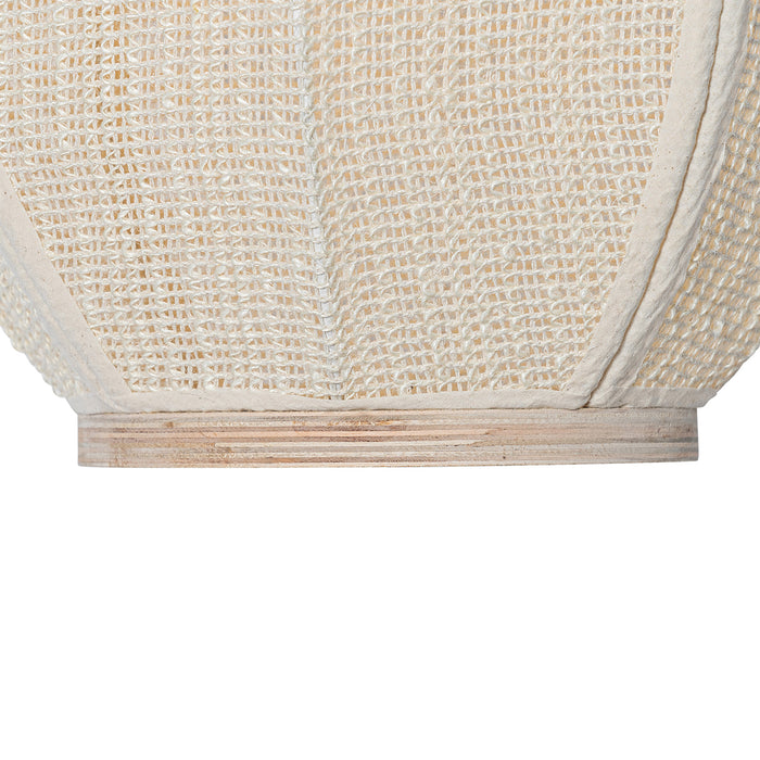 QAZQA Oosterse hanglamp naturel stof 35 cm - Rob