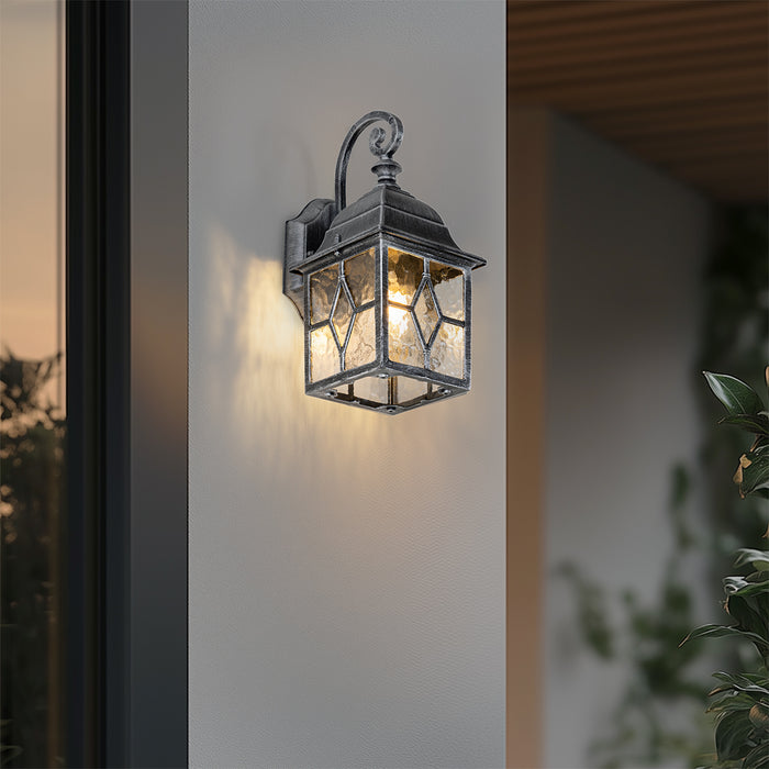 QAZQA Romantische buiten wandlantaarn antiek zilver - London