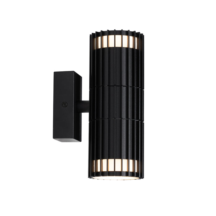 QAZQA Design buiten wandlamp zwart 2-lichts IP44 - Boris