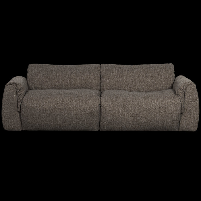 WOOOD Baggy 2-Zits Bank - Geweven Stof - Warmgrijs Melange -81x228x102