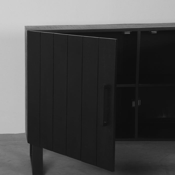 LABEL51 - Dressoir Santos - Zwart Mangohout - Zwart Metaal