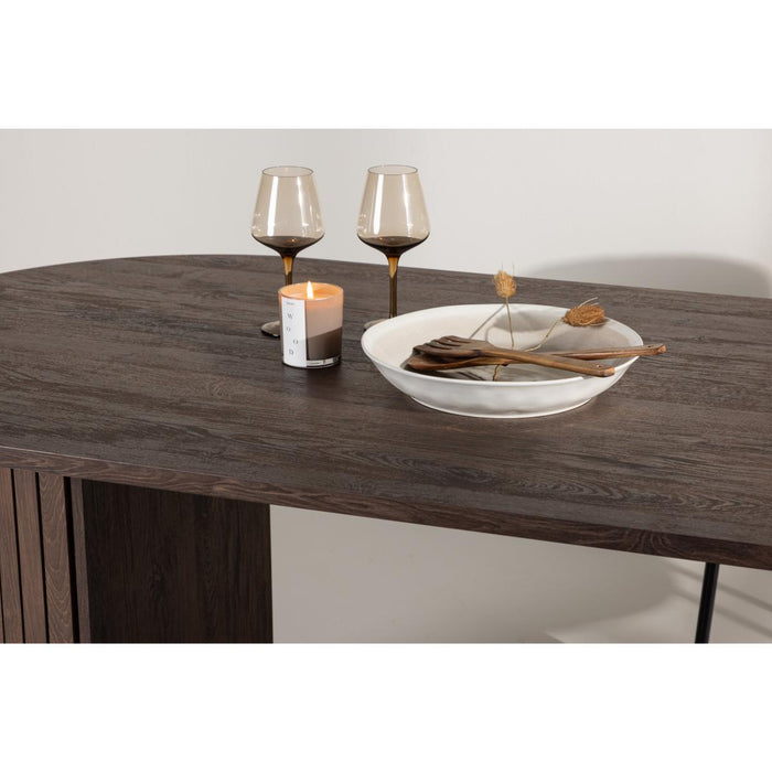 Svea - Niko ovale eettafel - 90 x 200 cm - mokka