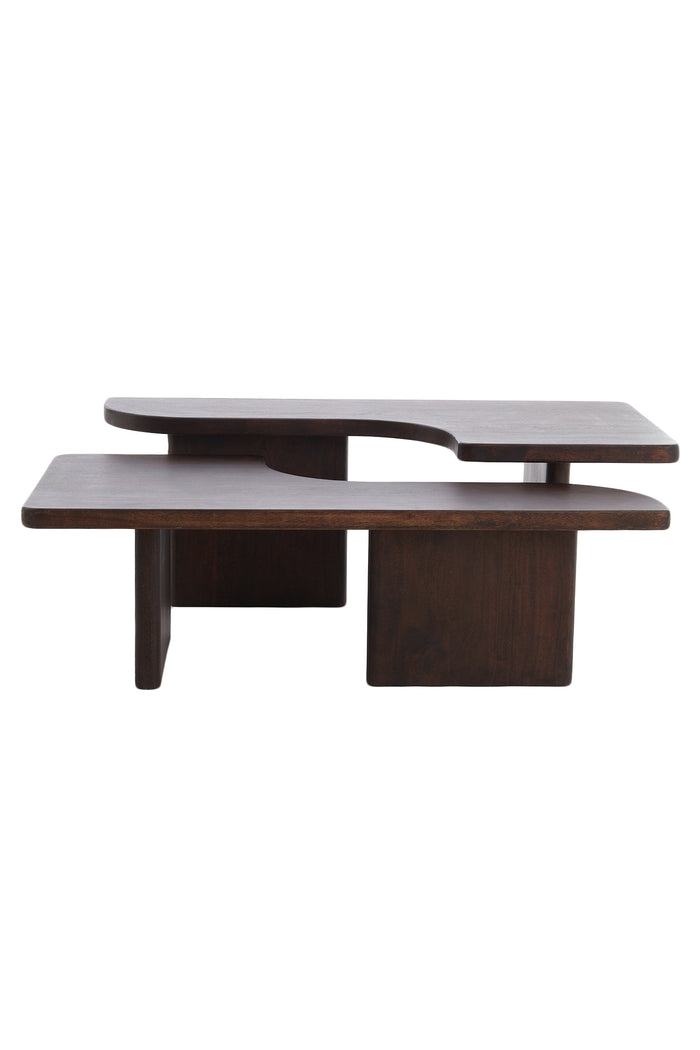 Light & Living - Salontafel CRATO - 120x60x45cm - Bruin - Set van 2