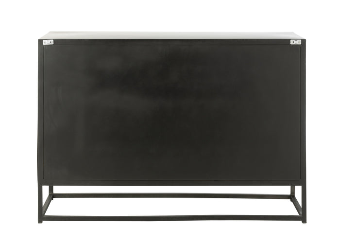 J-line - Buffetkast Shanil Hout|ijzer Zwart - 120x38x81cm