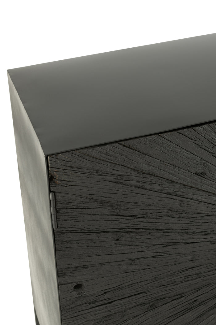 J-line - Buffetkast Shanil Hout|ijzer Zwart - 120x38x81cm