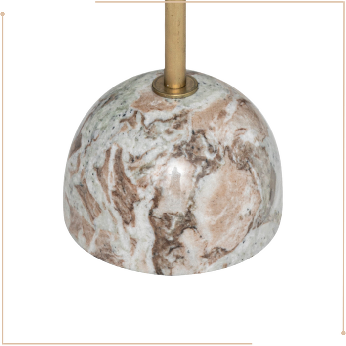 MISOU Bijzettafel Rond Koffietafel Marmer Modern Organisch Beige Br...