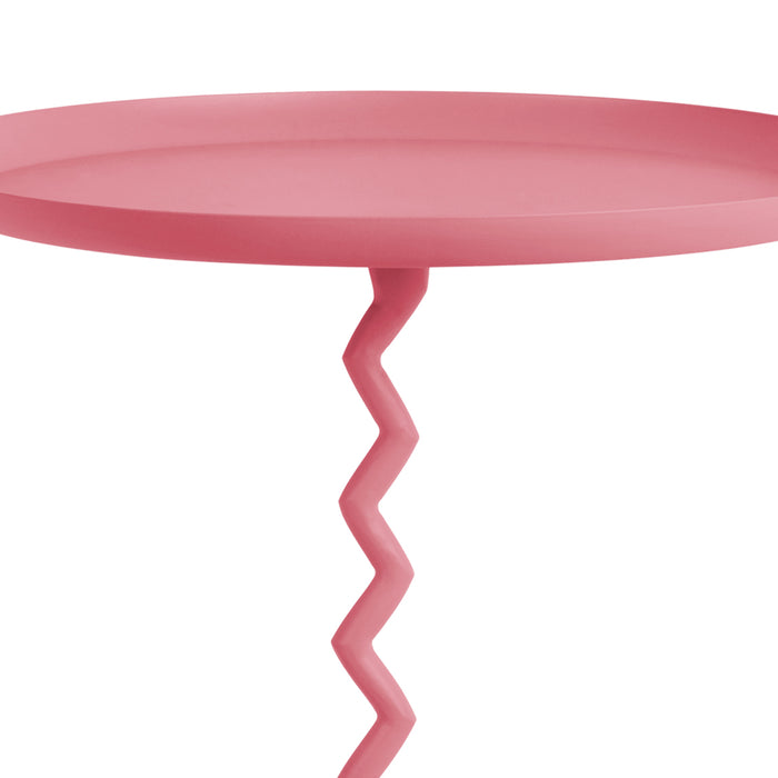 Leitmotiv - Bijzettafel Zig Zag Large - Helderroze
