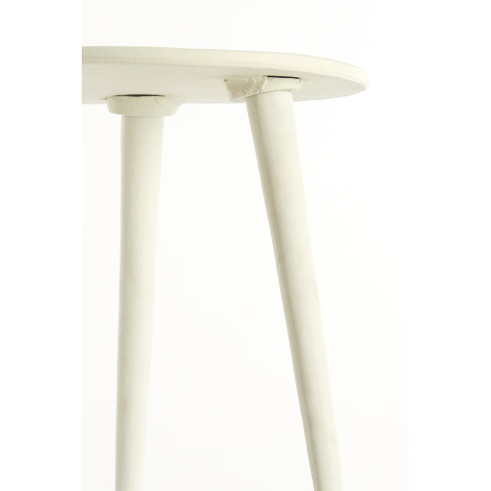 Light & Living - Bijzettafel BABINA - Ø36x47cm - Wit