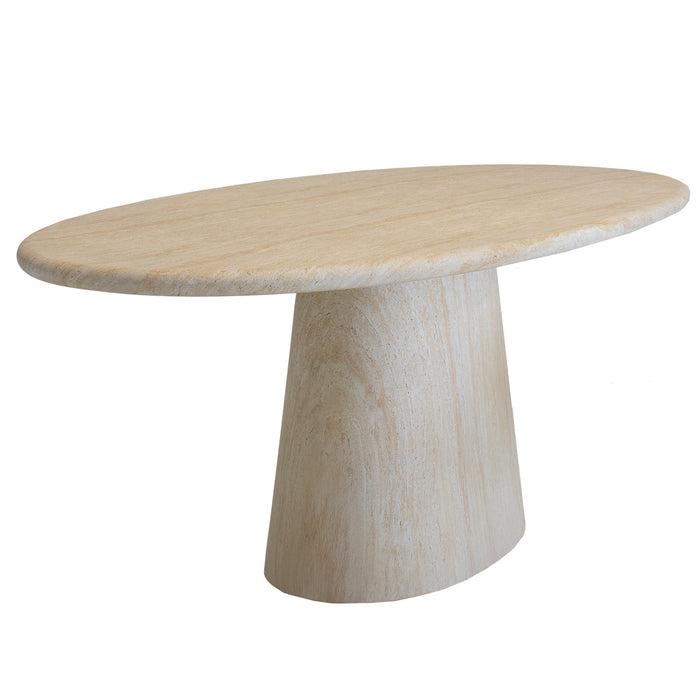 DÉJA Living - Tuintafel Travertin - Ovaal - 200x100x76cm - Brunn