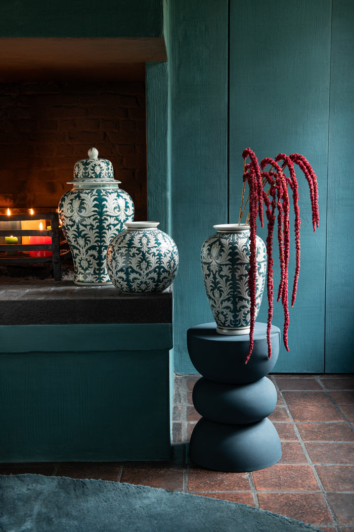 J-Line bijzettafel Lise - ijzer - blauw