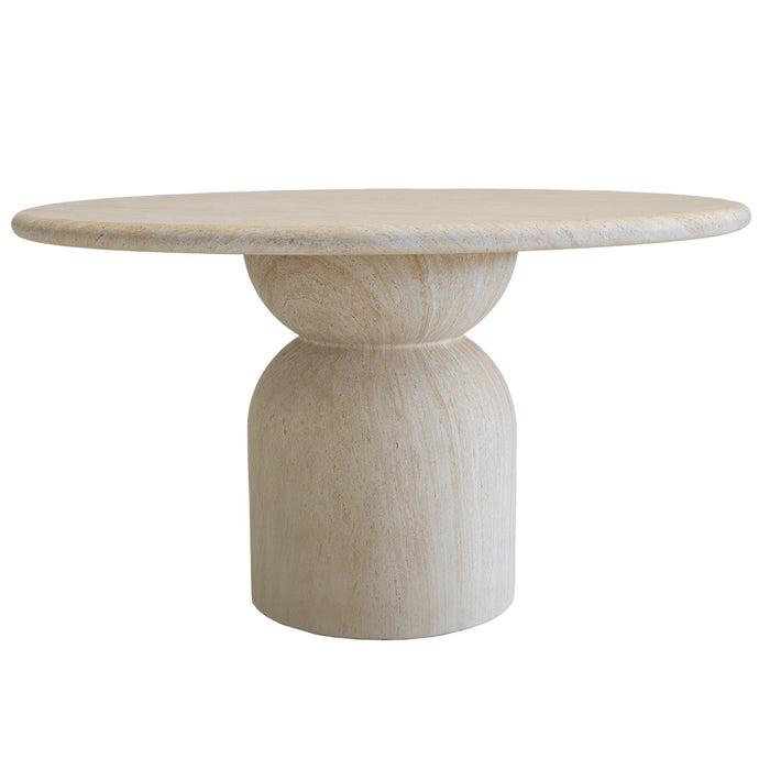 DÉJA Living - Tuintafel Travertin - Rond - 130x130x76cm - Djurö