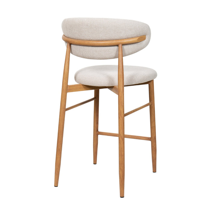 Giga Meubel - Barstoel - Beige- Zithoogte 65cm - Alexia - Set van 2