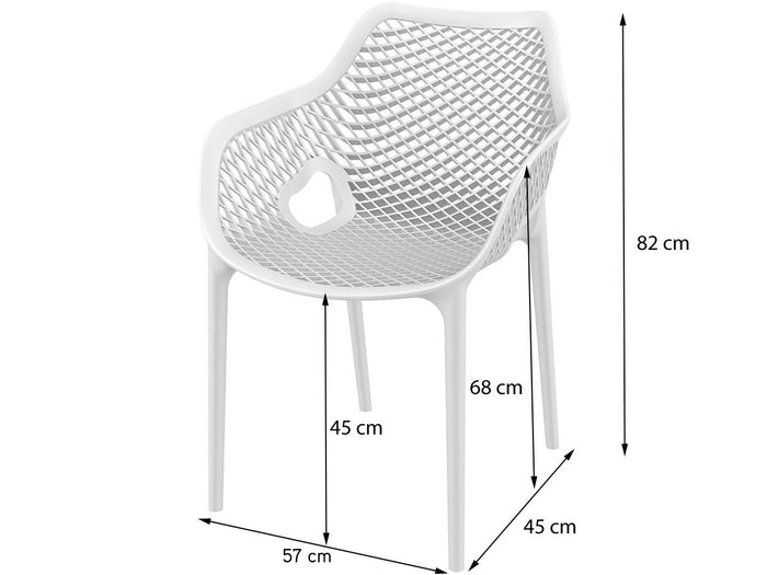 VDG - Madino Air stapelbare stoel - Wit