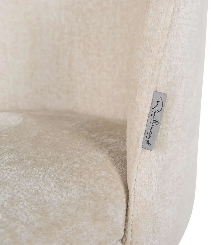 Richmond Interiors Alicia Eetkamerstoel Wit Chenille