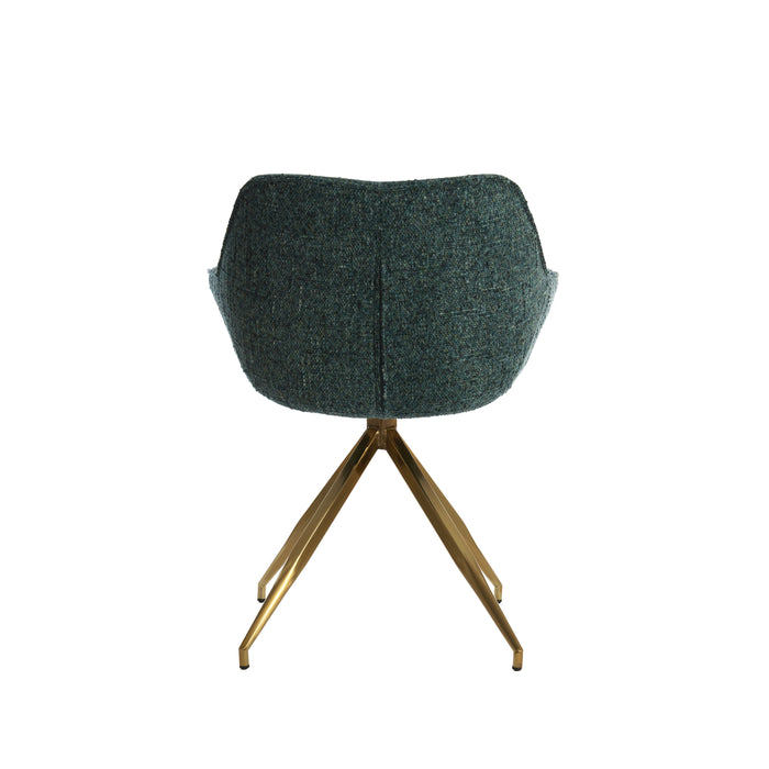 Light&living Eetkamerstoel 62x52x81 cm JAIMY emerald-groen+goud