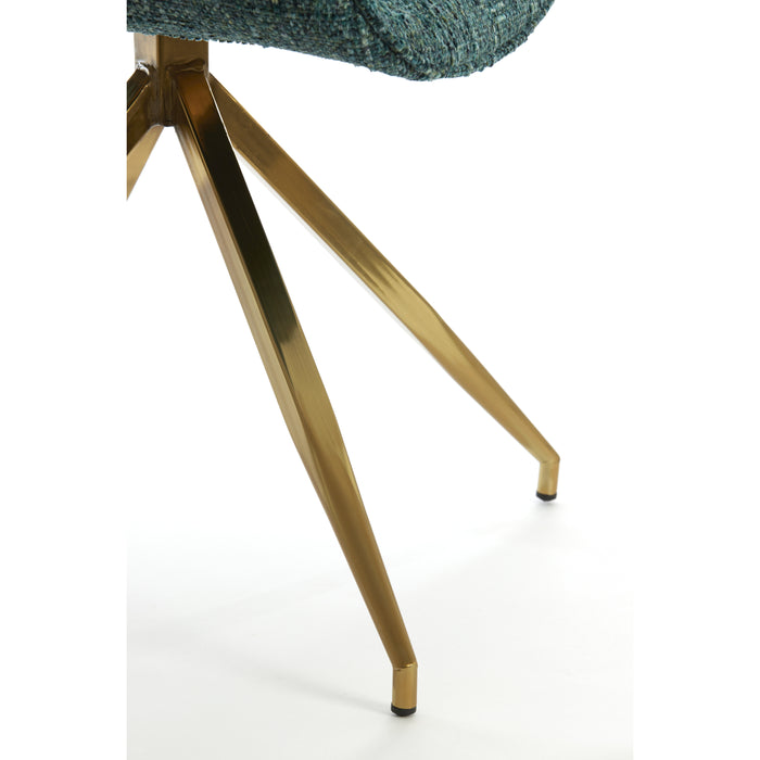 Light&living Eetkamerstoel 62x52x81 cm JAIMY emerald-groen+goud